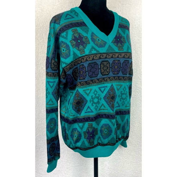 MALCOLM EMILIO • Stay Relevant Sacred Geometry Reworked Vintage Pullover Sweater - Picture 2 of 13